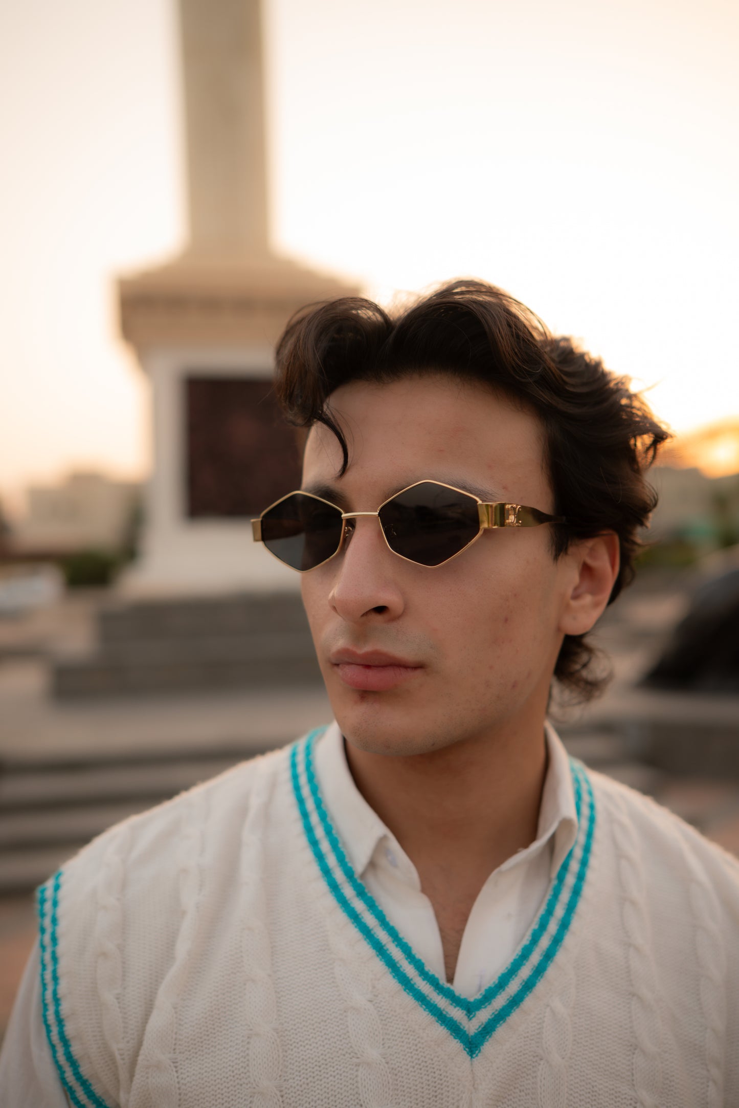 Premium Hexagonal Metal Frame Sunglasses – UV400 Protection | Unisex Retro Shades