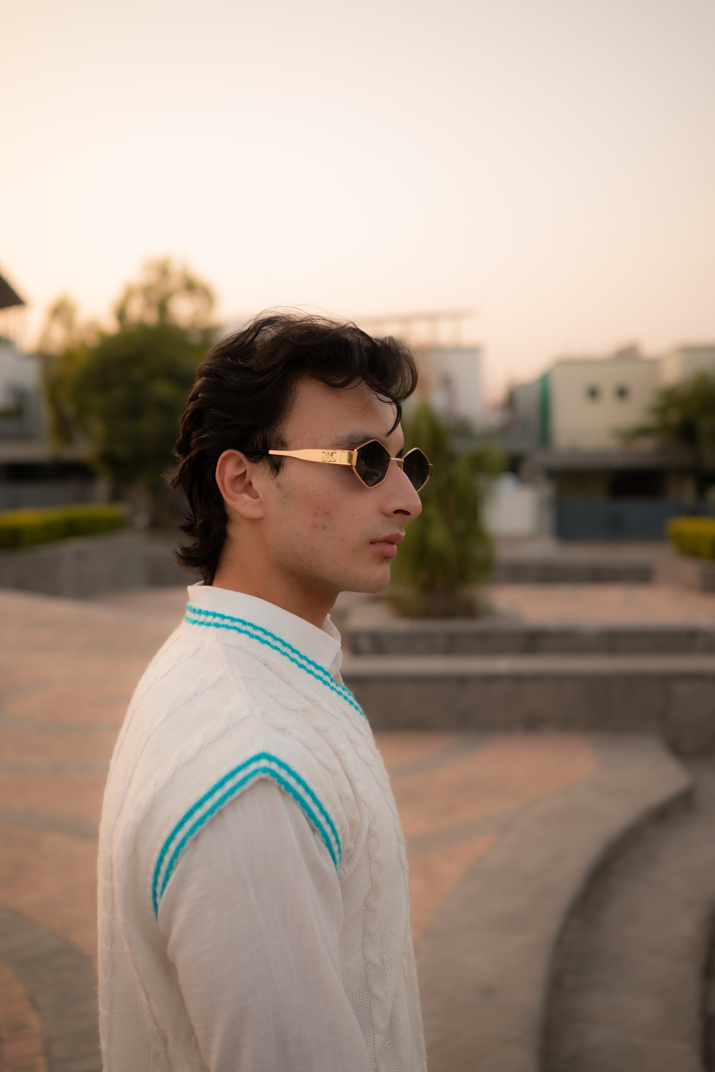 Premium Hexagonal Metal Frame Sunglasses – UV400 Protection | Unisex Retro Shades