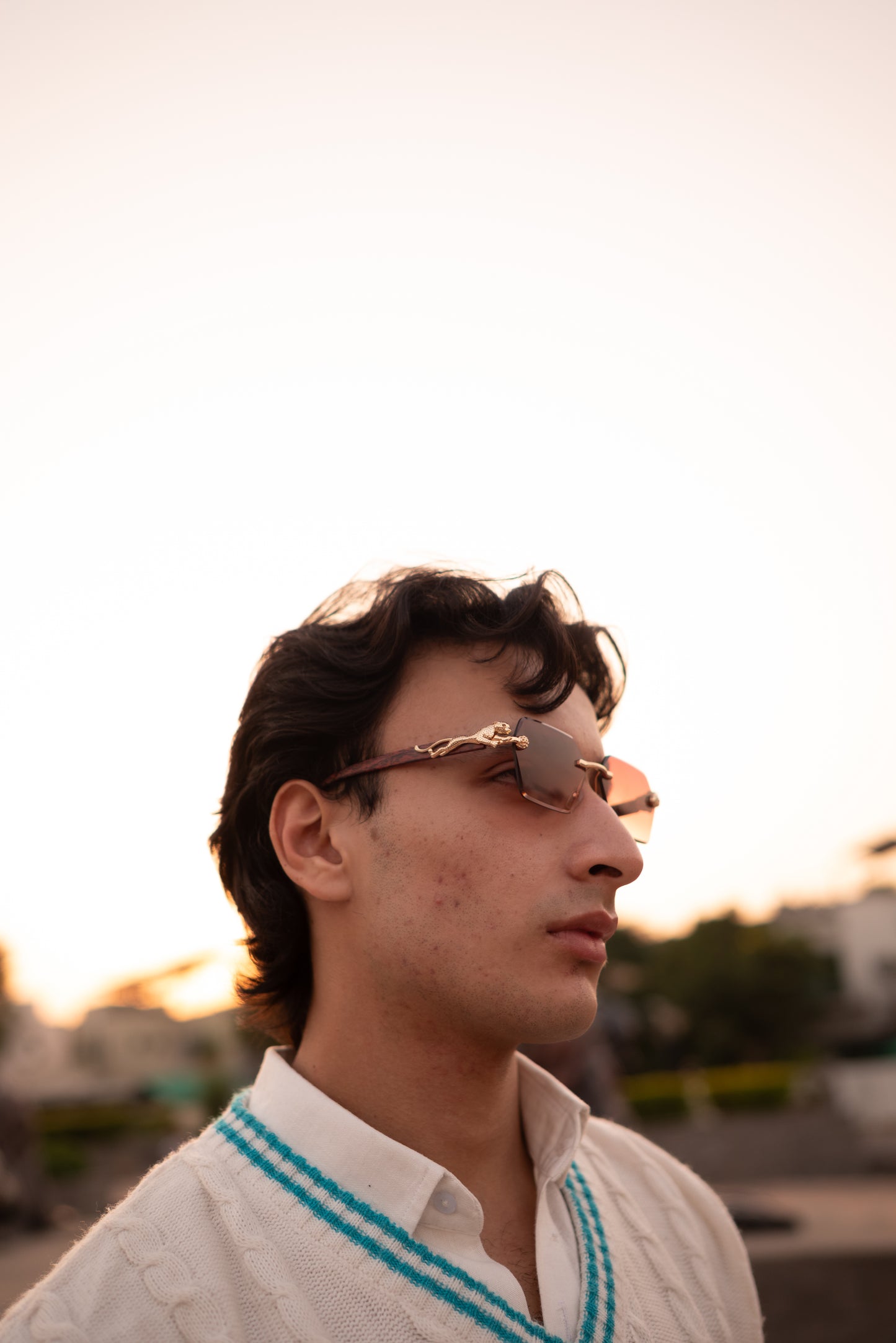 Luxury Rimless Gradient Square Sunglasses – UV400 | Unisex Fashion Eyewear