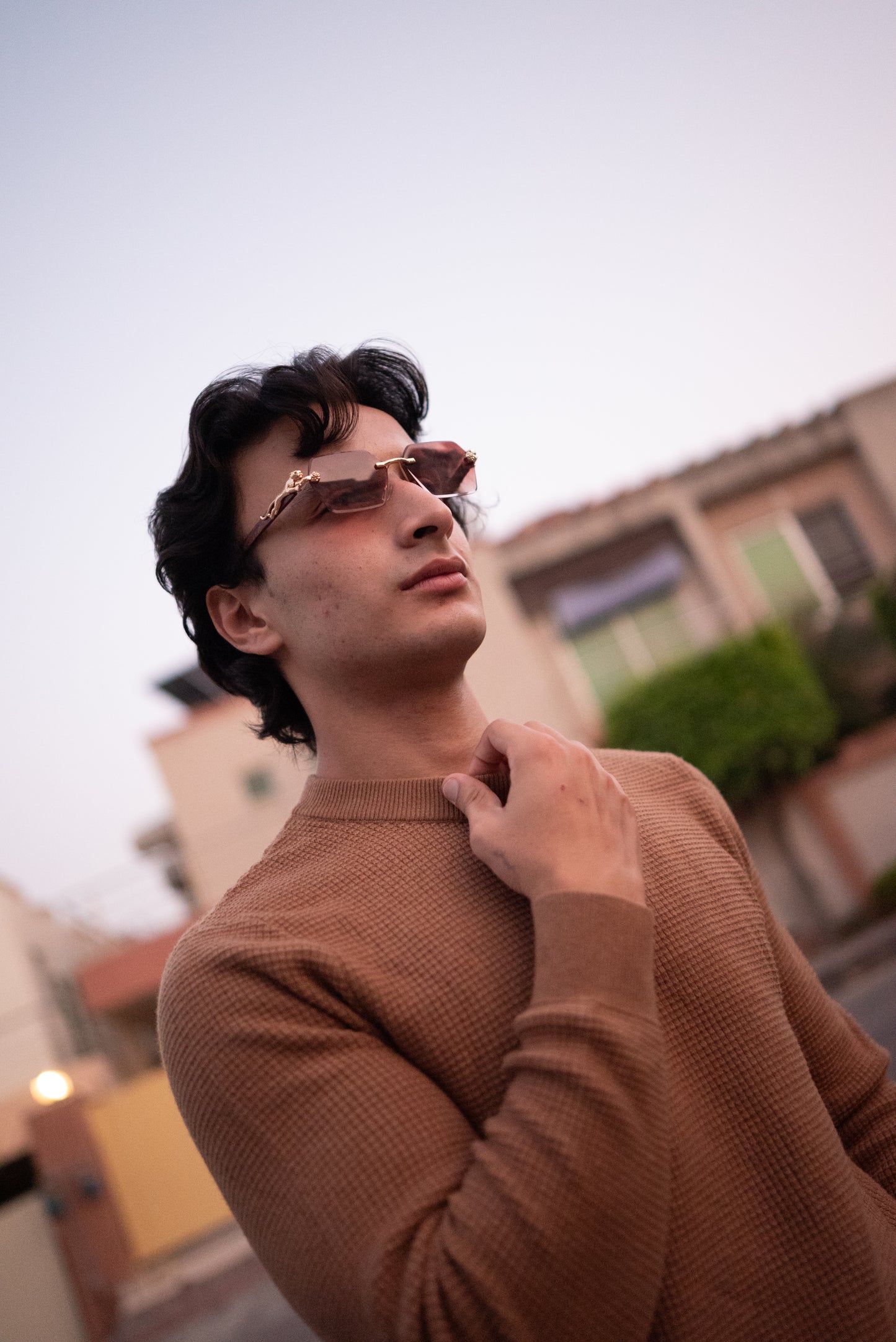 Luxury Rimless Gradient Square Sunglasses – UV400 | Unisex Fashion Eyewear