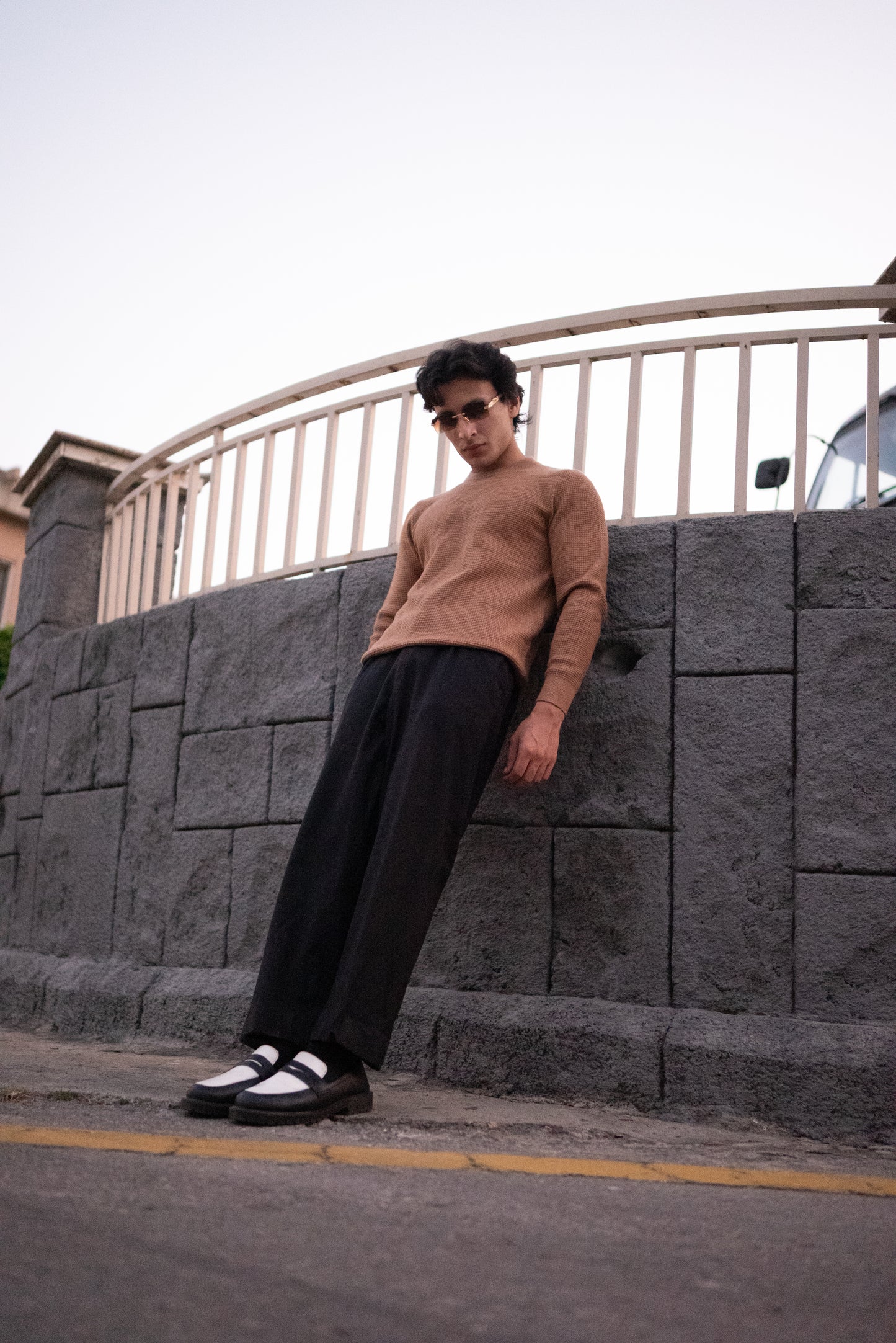 Luxury Rimless Brown Gradient Sunglasses